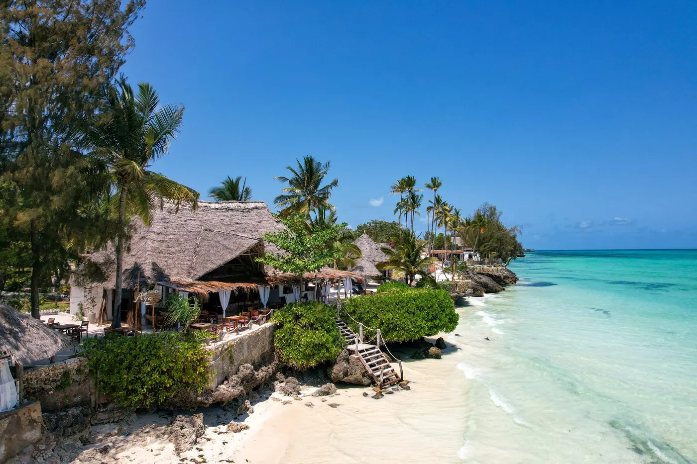 Beachfront bungalow on a Zanzibar beach