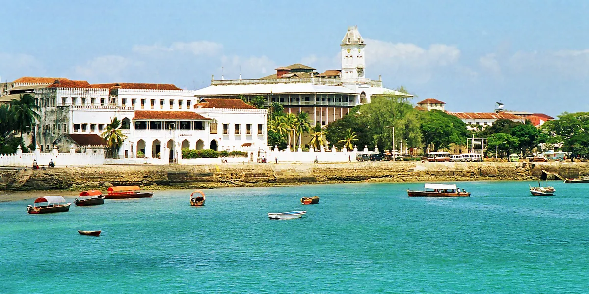 Boats in the harbour of Stone Town, Zanzibar